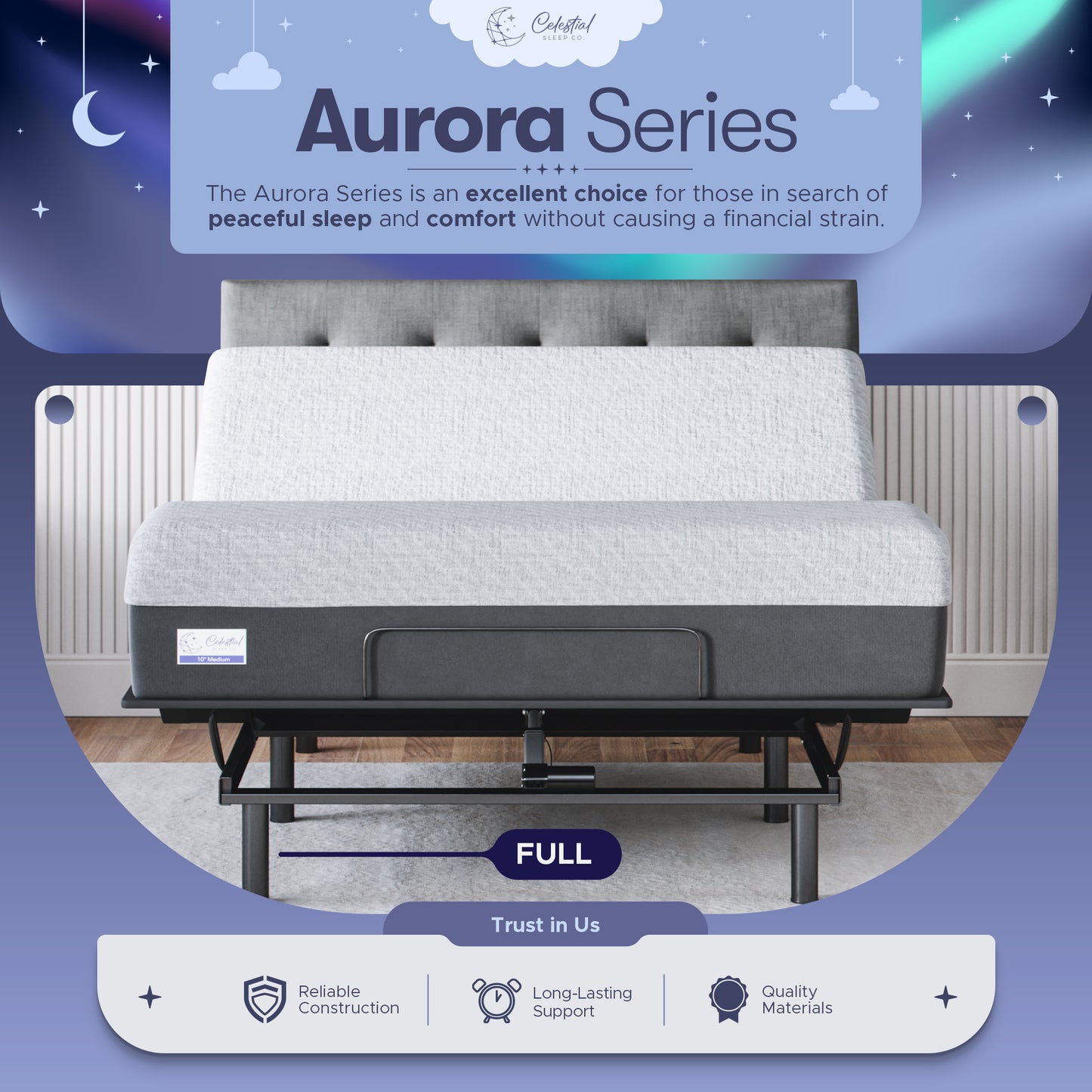 Aurora Adjustable Bed Frame