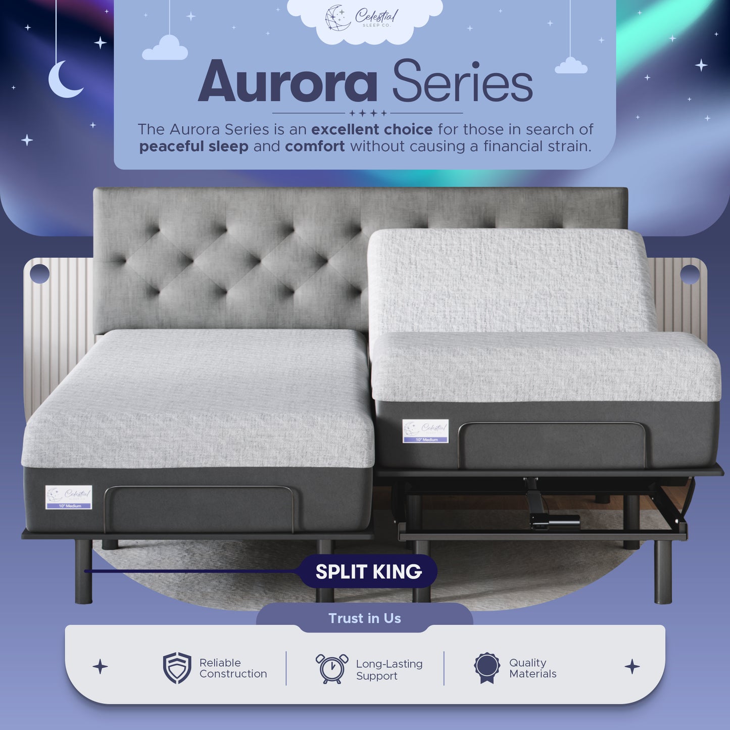 Aurora Adjustable Bed Frame