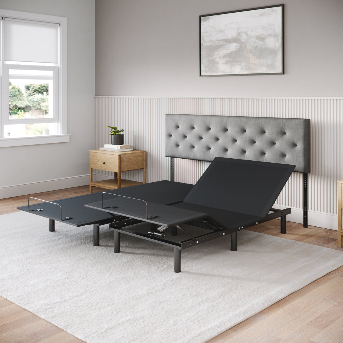 Adjustable Bed Frame: Full Smart Base - Aurora Series - Anti-Snore, Memory Presets, Zero Gravity, Wireless Remote, image size:1200x1200