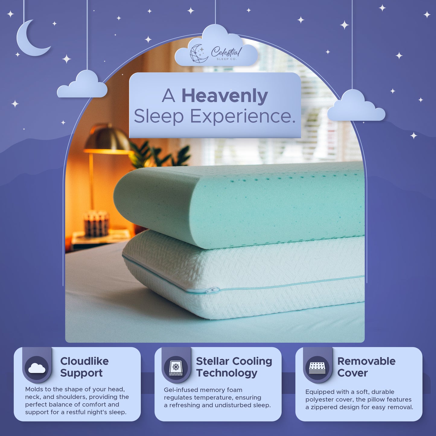 Gel Memory Foam Pillow