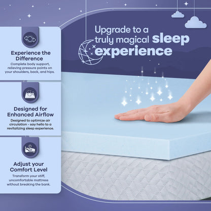 Cool Gel Memory Foam Mattress Topper