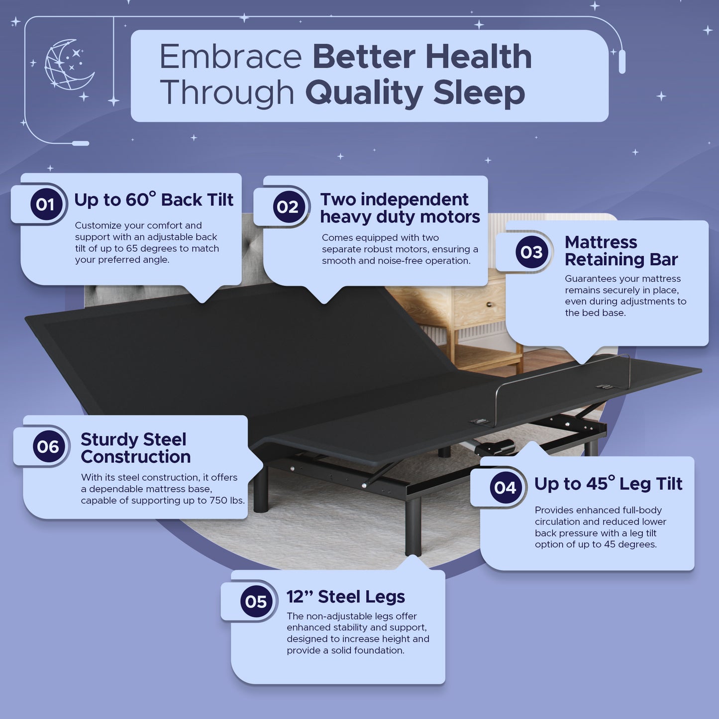 Aurora Adjustable Bed Frame
