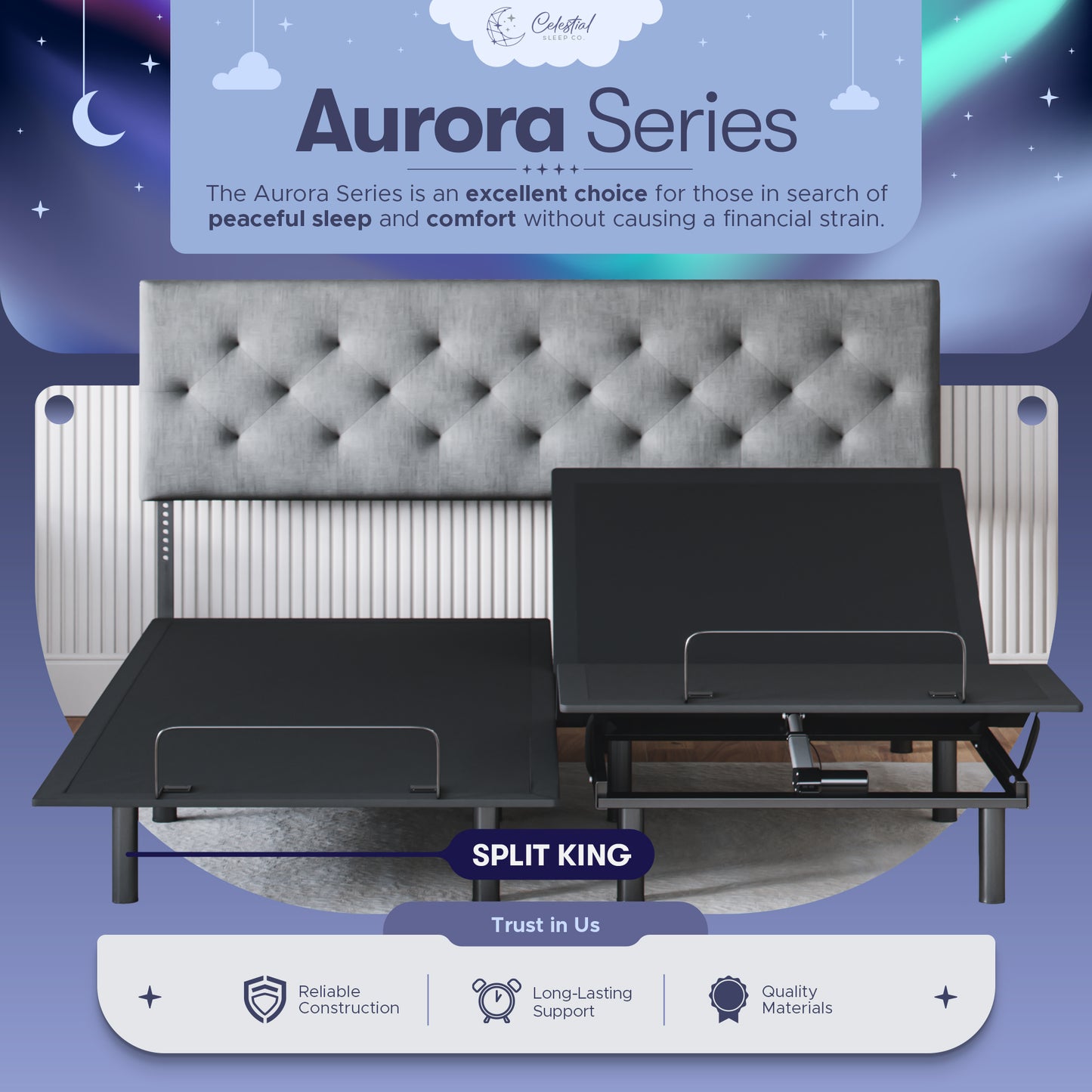 Aurora Adjustable Bed Frame